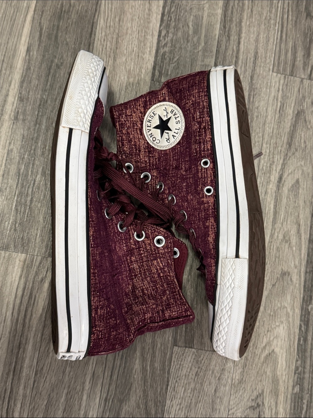 Converse Chuck Taylor All Star Sparkle Knit high top sneakers women’s sz 9.5 - Picture 9 of 15